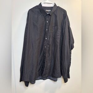 Men's Black Patterned Dress Shirt